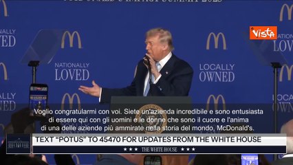 Trump: Sono primo ex cuoco di patatine fritte di McDonald's a diventare Presidente Usa