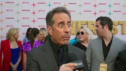 Jay Leno Crashes Jerry Seinfeld's Interview at 'Unfrosted' Premiere: "I'm Really Proud of Him" | THR Vdieo