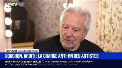 "J'ai plutôt tendance à avoir la même sensibilité politique que lui": le comédien et écrivain Pierre Arditi revient sur les propos d'Alain Souchon concernant le RN