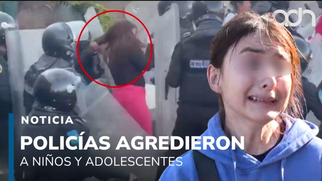 ¡Indignante! Policías agredieron a niños y adolescentes en la marcha del sábado