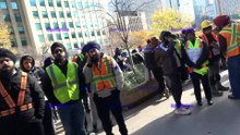 Permanent Residents Skilled Trades (telecom) Picket outside 400 University Avenue