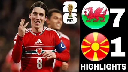 Wales vs North Macedonia 7-1 All Goals & Highlights | Harry Wilson Hattrick