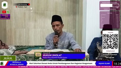 🔴LIVE📡 Eps. #2 - RUKUN SHOLAT _ Musholla Riyadlul Jinaan - Pecabean
