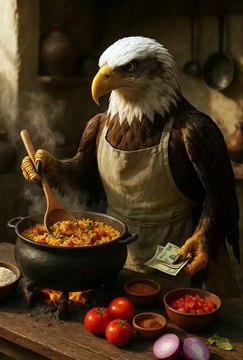 Eagle selling biryani