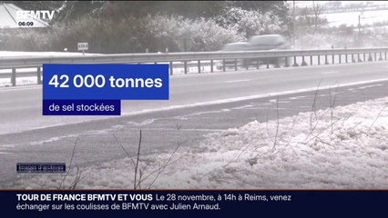 Face aux chutes de neige attendues, les saleuses se préparent à intervenir sur l'A62