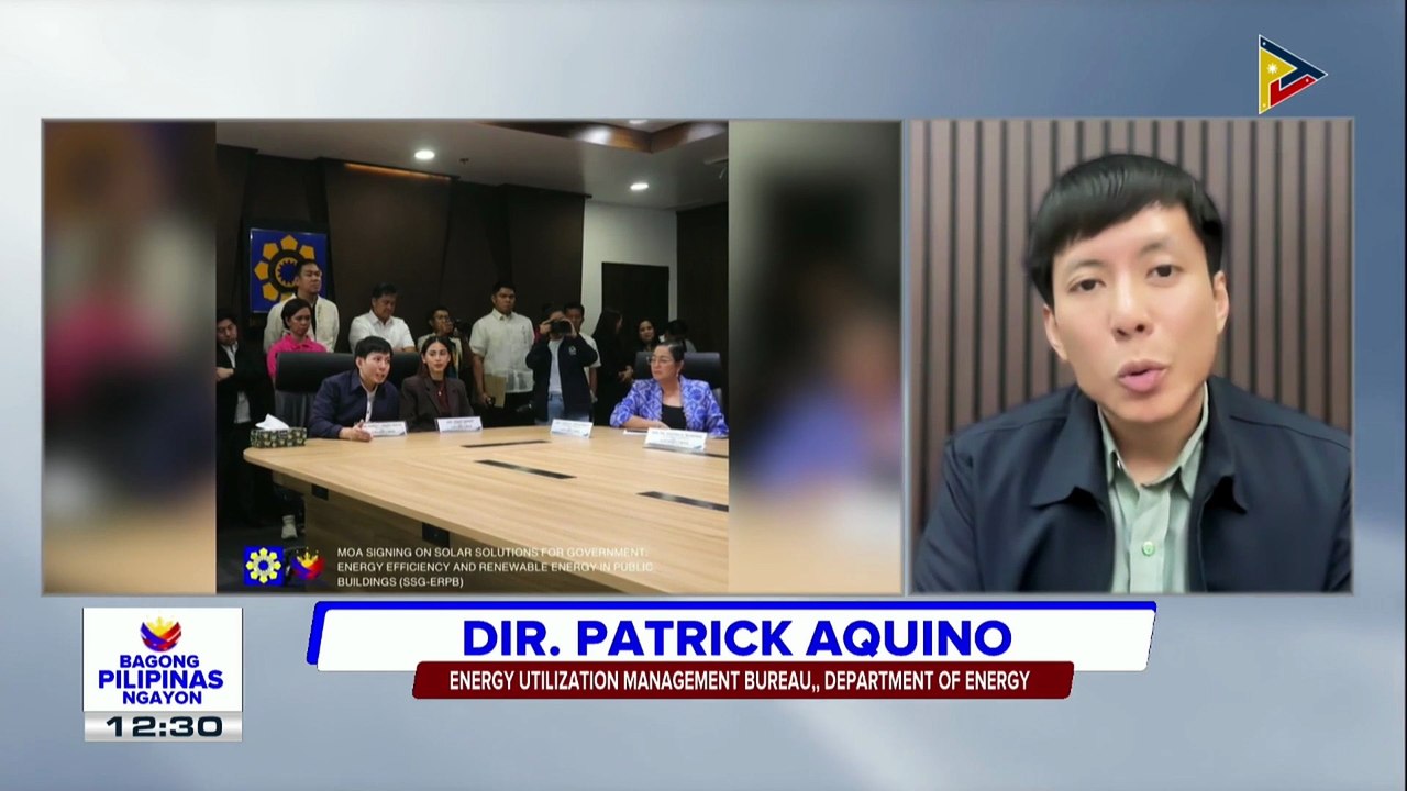 Panayam kay Energy Utilization Management Bureau, Department of Energy, Dir. Patrick Aquino ukol sa nilagdaang partnership ng kanilang ahensiya at ng Metro Manila LGU at singil sa energy efficient public infrastructure