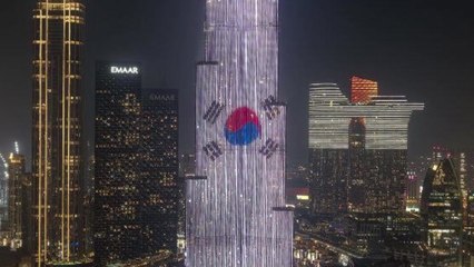 두바이 '부르즈 칼리파' 태극기 조명...이 대통령 '국빈 예우' / YTN