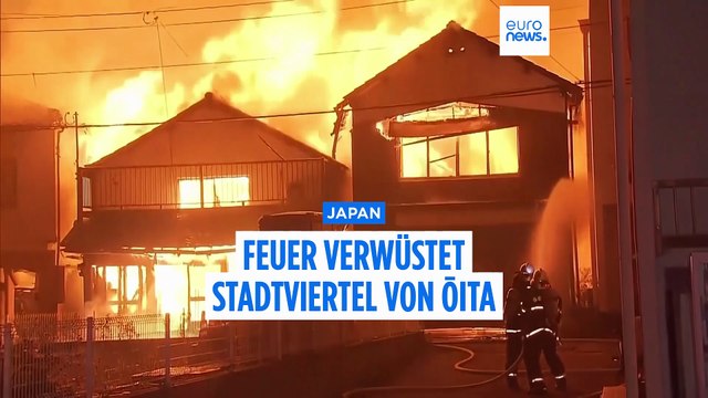 Ein Toter und Hunderte zerstörte Häuser durch Feuer in Japan
