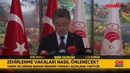 Zehirlenme vakalarıyla ilgili Bakan Yumaklı'dan açıklama: Zirai ilaçlar reçete ile alınacak
