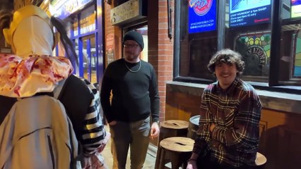 Crazy clown prank with his scary box