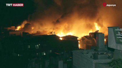 Japonya'da büyük yangın: 170'ten fazla bina hasar gördü