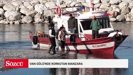Van Gölü'nde korkutan manzara