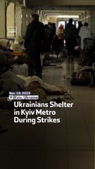 Ukrainians Shelter In Kyiv Metro During Strikes