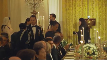 La llegada de Cristiano Ronaldo a la cena de la Casa Blanca