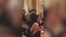 La llegada de Cristiano Ronaldo a la cena de la Casa Blanca