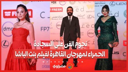 صابرين وناهد السباعي وليلى علوي.. نجوم الفن على السجادة الحمراء لمهرجان القاهرة لفيلم بنت الباشا