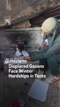 Displaced Gazans Face Winter Hardships In Tents