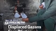 Displaced Gazans Face Winter Hardships In Tents