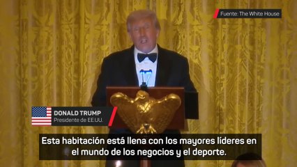 Trump admite en su discurso que su hijo es un gran fan de Cristiano Ronaldo