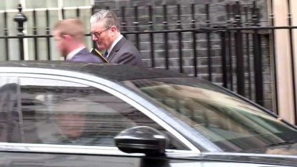Sir Keir Starmer departs Downing St for PMQs