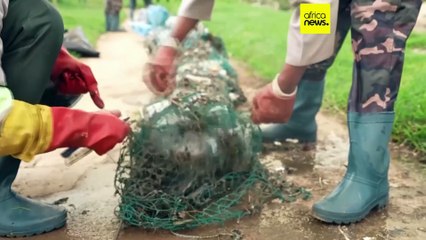Volunteers help clean the polluted Jukskei River "prone" to flash floods