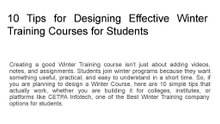 10 Tips for Designing Effective Winter Training Courses for Students (1)