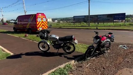 Três pessoas ficam feridas em acidente com motos no Trevo da Ceasa