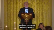 Donald Trump honours Ronaldo at White House dinner