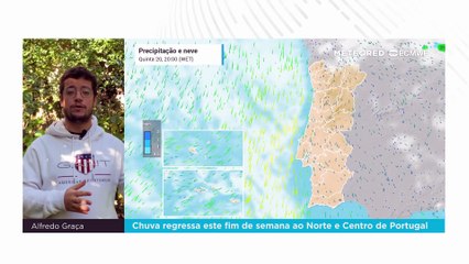 Chuva regressa este fim de semana ao Norte e Centro de Portugal