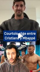🦒 Courtois compare Cristiano et Mbappé @partidazocope #courtois #cristiano #mbappé