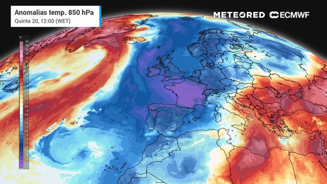 Anomalias da temperatura negativas: temperaturas 3 a 5 ºC abaixo do normal em Portugal continental