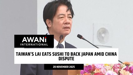 Taiwan’s Lai eats sushi to back Japan amid China dispute