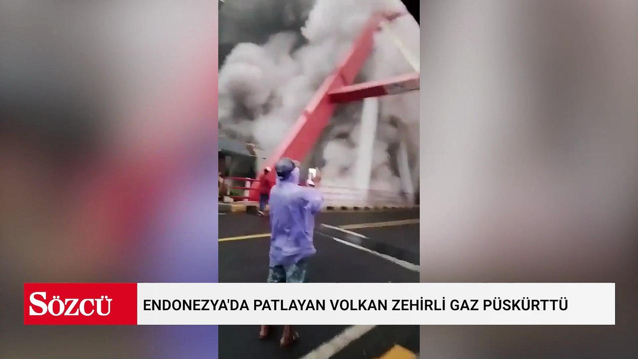 Endonezya'da patlayan volkan zehirli gaz püskürttü