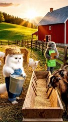 Cats Working on a Village Goat Farm — You Won’t Believe This!