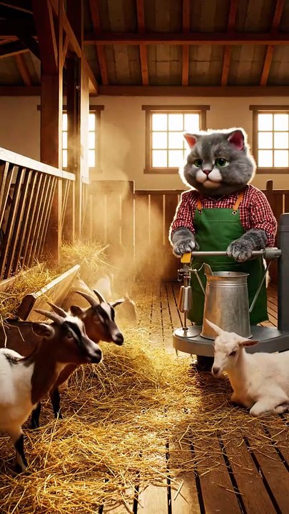 Village Goat Farm Run by Cats — The Cutest Farm Team Ever!