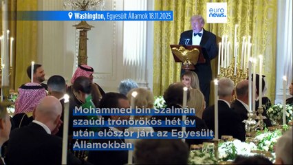 Cristiano Ronaldo is részt vett a szaúdi koronaherceg tiszteletére rendezett fehér házi díszvacsorán