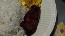 Menu hari rabu ' chiken wing fire+ rice+salad mangga