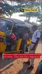 Shocking! Auto Driver Caught Cramming 23 School Kids Into One Vehicle — Police Seize Auto in Nagarkarnool