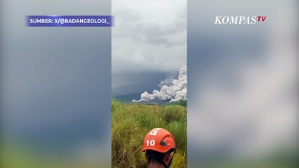 Detik-Detik Gunung Semeru Erupsi, Luncurkan Awan Panas