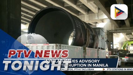 Maynilad issues advisory on water interruption in Metro Manila