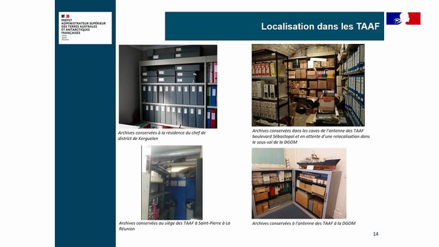 Journée d’étude – l’héritage de Paul-Émile Victor – 8/15 – Les archives polaires, deuxième partie - La collecte des archives des Terres australes et antarctiques françaises (TAAF)