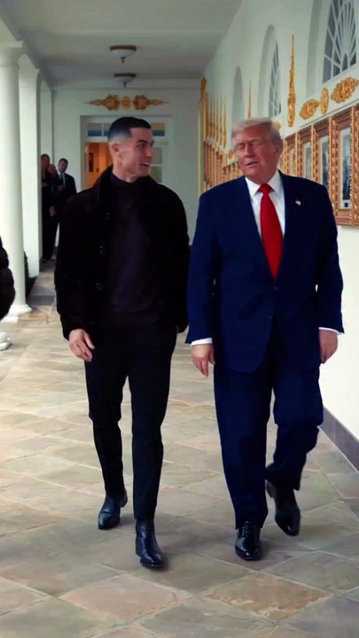 Cristiano Ronaldo alla Casa Bianca con Donald Trump