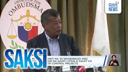 Omb. Remulla, iginiit na 'di magbabago ang kanilang pananaw na dapat litisin si Zaldy Co kaugnay sa flood control projects | Saksi