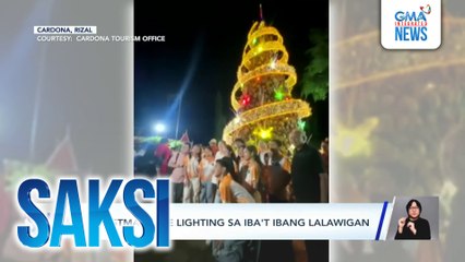 Christmas tree lighting sa iba't ibang lalawigan | Saksi