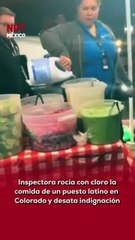 😠 Una inspectora de Sanidad en #Colorado fue captada rociando cloro sobre toda la comida de un puesto callejero atendido por una familia #latina.