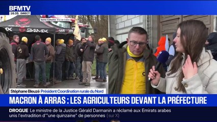 Agriculteurs mobilisés dans le Nord: “Chaque délégation va être reçue (...) mais on n'attend pas grand-chose”, explique Stéphane Bleuzé, président de la Coordination rurale du Nord