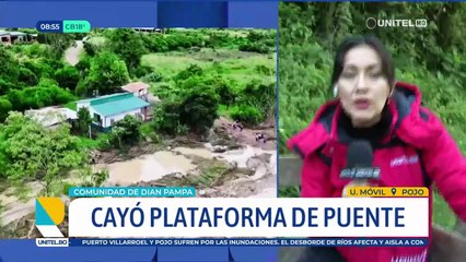 ​Cayó la plataforma de puente y deja incomunicada a la comunidad Dian Pampa