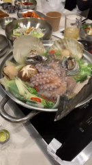 oyster, salad and octopus menu