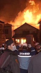 Massive Fire Engulfs 170 Homes in Japanese Coastal Town