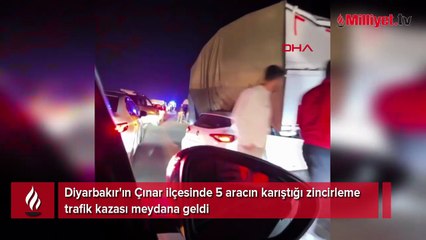 Diyarbakır'da zincirleme trafik kazası: 3 ölü, 7 yaralı